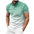 thumbnail image 4 of Fozruso Spring And Summer New Men's Men's Stand Gradient Casual Short Sleeved Shirt, 4 of 6