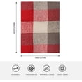 thumbnail image 2 of Plaid Red Grey Tartan Material As Fuzzy Stripes Blanket s for Women and Men, Soft Warm Throw Blanket and Fleece Flannel Blanket for Couch Bed Living Room Decor 50x60 Inch, 2 of 6