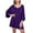 B-Purple, variant on FEREMO Womens Nightgowns Pleated Soft Nightshirt Short Sleeve Knee Length Loose Sleepwear