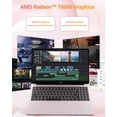thumbnail image 2 of 15.6" IPS FHD Gaming Laptop 16GB DDR5 RAM 1TB SSD AMD Ryzen 7 8745HS (8C/16T Up to 4.9GHz) with AMD Radeon 780M Graphics 100W Type-C Backlit Keyboard for Creators RoseGold, 2 of 7