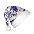 thumbnail image 2 of Daiia Blue And White Porcelain Pattern Print Christmas Knitted Beanie Hat, Large Knit Hat Xmas Small Gifts For Boys Girls Child Infant, 2 of 6
