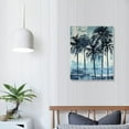 thumbnail image 3 of COMIO  Palm Tree Canvas Wall Art Blue Tropical Hawaii Painting Pictures Abstract Beach Artwork Prints for Office Living Rooom Gallery Wrapped Ready to Hang, 3 of 4