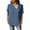 Blue, variant on Kingdiese Womens Casual Short Sleeve Button Front Tunic Top Solid Summer Fashion Tee Girls Size 13, Size XL