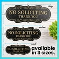 thumbnail image 2 of Premium No Soliciting Sign for House - Made in the USA (Small - 2" x 5", Black with Gold Letters), 2 of 6