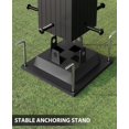 thumbnail image 4 of 10x10 foot outdoor aluminum pergola: blue uv - block canopy, blanca mesh net, rust - proof frame, four - point anchoring, versatile y estilizado gray y blue design, easy tool - free assembly (..., 4 of 7