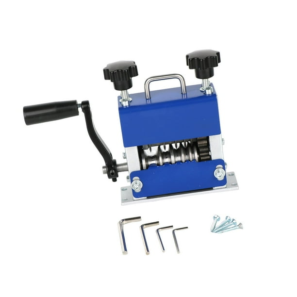 Pelacables manual con manivela, pelacables de seis agujeros para cables de cobre azul