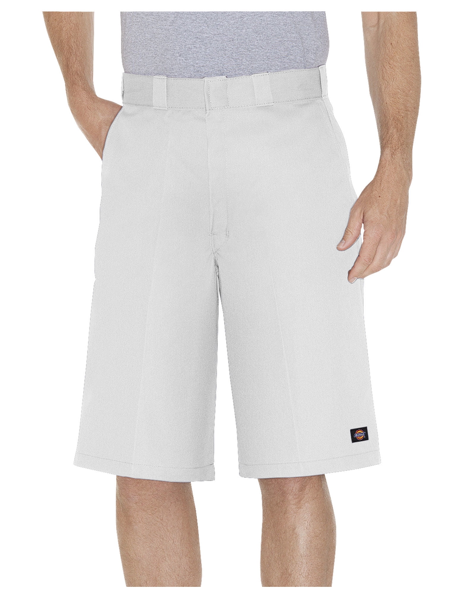 Dickies Mens 13 Loose Fit MultiUse Pocket Work Shorts, 48, White