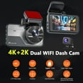 thumbnail image 4 of Tgbvmt 4K Dash Cam Front and 2K Rear HD Camera with Night Vision 3 Inch Display, WIFI Mobile Phone Interconnection, Wide Angle Lens and Parking Monitoring for Complete Road Protection, 4 of 9