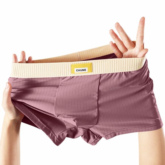 Mens Underwear Boxer Briefs Casual Color-Block Stretchy Mid Waisted Breathable Lightweight Basic Comfort Loungewear Athletic Workout Boxers