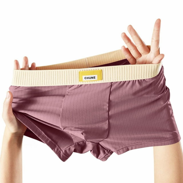 Mens Underwear Boxer Briefs Casual Color-Block Stretchy Mid Waisted Breathable Lightweight Basic Comfort Loungewear Athletic Workout Boxers