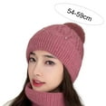 thumbnail image 5 of Women Winter Pompom Beanie Hat with Warm Fleece Lined, Thick Slouchy Snow Knit Skull Ski Cap, 5 of 7