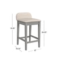 thumbnail image 2 of Hillsdale Maydena 26" Wood Contemporary Counter Stool in Gray, 2 of 17