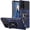 Blue, variant on Compatible for TCL K24 / TCL K23 / TCL 50 LE / T434D / T434W Case with Tempered Glass Screen Protector, Magnetic Ring Kickstand Shockproof Cover - Black