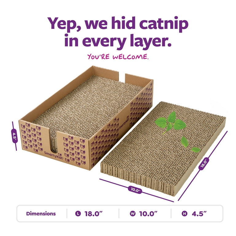 SmartyKat Super Scratcher and Stacker Box Wide Corrugated Cat