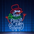 thumbnail image 5 of Handmadetneonsign There's Snow Peace Like Home Snowman Neon Sign, Merry Christmas Wall Art Decor, Home Wall Decor, 5 of 5