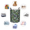 thumbnail image 4 of Gukieu Fun Panda Playing With Bamboo Leaves Print Round Dirty Clothes Bag, Waterproof Standing Home Bathroom Storage Basket Car Trunk Storage Bag-Medium, 4 of 6