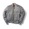thumbnail image 1 of DAFEILI Military MA1 Nylon Padded Windproof Winter White Men Bomber Jacket Quilted Flight Jacket Unisex, 1 of 5