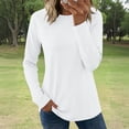 thumbnail image 4 of ZUKMRJPC Women's Workout Shirts Long Sleeve Quick Dry Crewneck Solid Color T Shirts Casual Comfy Running Yoga Gym Athletic Tops, 4 of 8