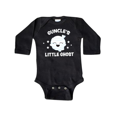 

Inktastic Cute Guncle s Little Ghost with Stars Gift Baby Girl Long Sleeve Bodysuit