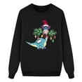thumbnail image 4 of Fiaer Matching Family Christmas Sweatshirts Funny Santa Crewneck Long Sleeve Pullover Xmas Holiday Loose Fit Tops Dad L, 4 of 4