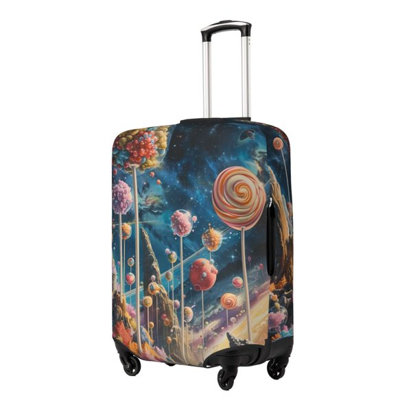 Balery Starry Sky Planet Lollipop Funda de equipaje, fundas para maletas, elástica, lavable, protector de maletas, compatible con maletas de 18 a 32 pulgadas-Large