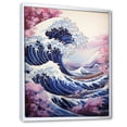 thumbnail image 2 of Designart "Masterpiece The violet Great Of Kanagawa II" Nautical & Beach Floater Framed Canvas Print, 2 of 7