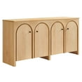 thumbnail image 2 of Appia Wood Grain 4-Door Sideboard Storage Cabinet in Oak, 2 of 9