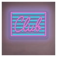 thumbnail image 1 of Letrero De Neón Club Con Luz Regulable Para Bares, Habitaciones, Hoteles, Tiendas, Garajes, Salas De Juegos, Fiestas, Decoración De Pared, 40.6cmx28.9cm, 1 of 7