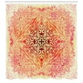 thumbnail image 3 of Ambesonne Mandala Shower Curtain, Doodle Flower Swirl Art, 69"Wx84"L, Pink Yellow and White, 3 of 3