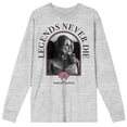 thumbnail image 5 of White Lotus Tanya McQuoid Legends Never Die Crew Neck Long Sleeve Athletic Heather Adult Tee-Small, 5 of 7