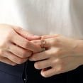 thumbnail image 5 of Fendi F is Fendi Circle Logo Crystal Ring Rose Gold Metal Size Small, 5 of 5