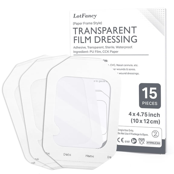 Apósito de película impermeable LotFancy 10×12 cm (15 unidades)