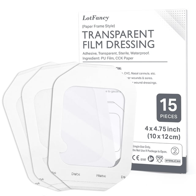 Apósito de película impermeable LotFancy 10×12 cm (15 unidades)