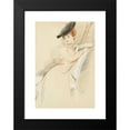 thumbnail image 2 of Paul César Helleu 11x14 Black Modern Framed Museum Art Print Titled - Miss Taylor Seated, 2 of 5