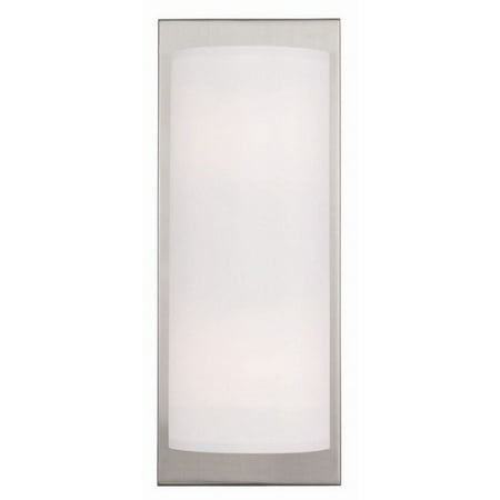 

2 Light Modern Steel Cylinder Wall Mount with Off-White Fabric Shade-15 inches H By 6 inches W-Brushed Nickel Finish Bailey Street Home