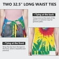 thumbnail image 6 of Colorful Rainbow Tie Dye Spiral Pattern Apron-Garden Aprons for Women with Pockets-Cotton Linen Waterproof Kitchen Cooking Gardening Aprons Adjustable for Kitchen,Cooking,BBQ and Salon 33x27 Inch, 6 of 7