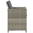 thumbnail image 6 of vidaXL Patio Dining Set 3 Piece with Cushions Seat Black and Cream White/Gray, 6 of 8