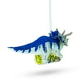 thumbnail image 3 of Glittered Dinosaur Glass Christmas Ornament, 3 of 5