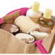 thumbnail image 4 of Westford Mill Jute Mini Presentpåse (6 liter) One Size Naturlig/Fuchsia Natural/Fuchsia, 4 of 4