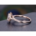 thumbnail image 4 of Classic Pear cut Halo 1.75 Ct Moissanite Diamond Engagement Ring with 18k Gold Plating, 4 of 5