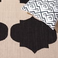 thumbnail image 4 of Safavieh Courtyard Elwyn Geometric Indoor/Outdoor Area Rug, Beige/Black, 5'3" x 5'3" Round, 4 of 10