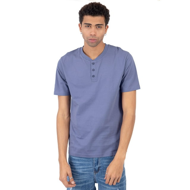 PLAYERA PARA HOMBRE LISA ESTILO HENLEY CON BOTONES