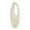 Beige Curved Solid Abstract Asymmetrical 8" x 4" x 18", variant on DecMode 14" Abstract Rounded Beige Paper Mache Vase with Double Openings