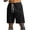 Black, variant on Men's Ripped Sweat Shorts Loose Fit Gym Workout Shorts, Fitness & Beach Casual Solid Color Athletic Design