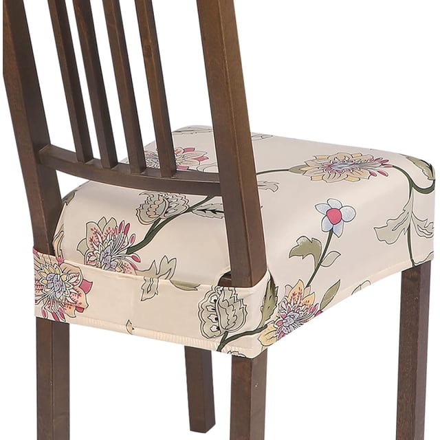 Stretch Dining Chair Seat Covers Set of Soft Removable Washable Seat Covers for Dining Chairs Dining Room Protector (Rear-Cove Butterfly)