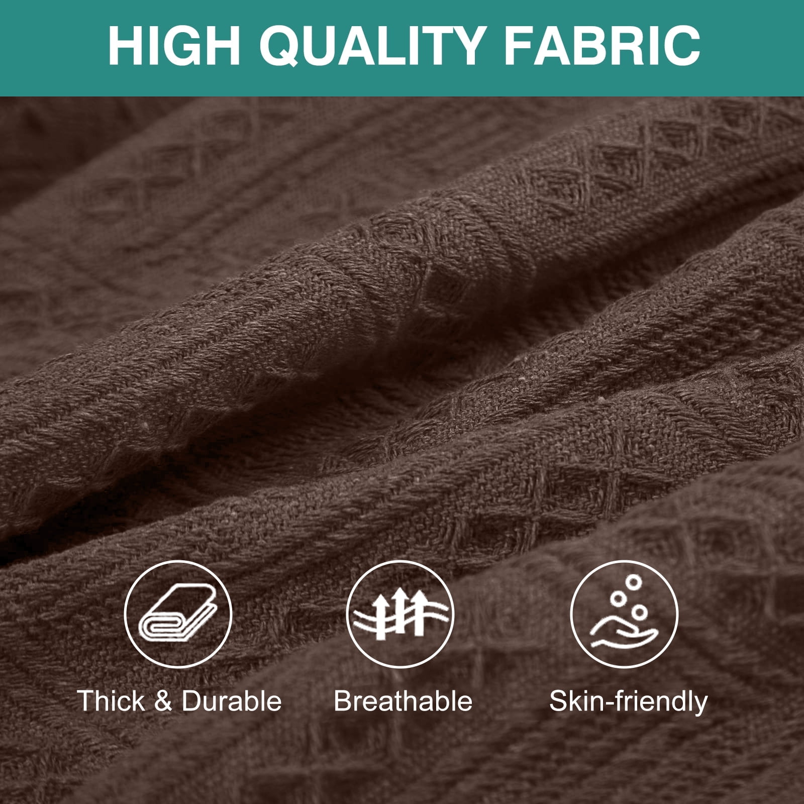 Sanmadrola Sofa Cover, Couch Covers for 3 Cushion Couch Sofa, Sectional Couch Covers for L Shaped Couch Cover, Living Room Sofa Throws Sofa Slipcovers for Pets, Kids (71"x 134",XL Sofa, Coffee Brown)