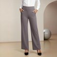 thumbnail image 2 of Laqbezok Women's High Waist Flare Yoga Pants, Bootcut Work Trousers with Pockets, Athletic Dress Slacks for Office & Gym, 2 of 7