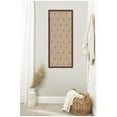 thumbnail image 2 of Kate and Laurel Framed Fabric Pinboard 18 x 42, Red Botanical Block Print Printed Linen Classic Bulletin Board for Use as a Vision Board or Wall Organization, Florence Medium Brown Frame, 2 of 8
