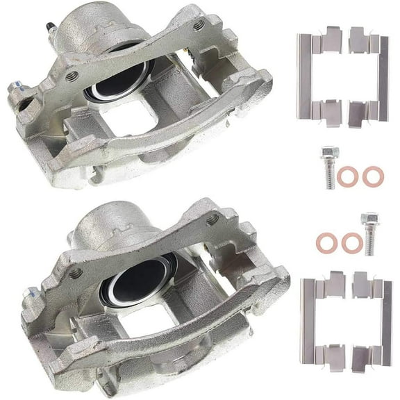 A-Premium Disc Brake Caliper Assembly with Bracket Replacement for Buick LaCrosse Terraza Chevrolet Pontiac Grand Prix Saturn 2004-2009 Front Left and Right 2-PC