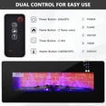thumbnail image 5 of Barara King Fireplace Heater, Indoor Fireplace,42 Inch Electric Wall Mounted Freestanding Fireplace with Remote Control-Black, 5 of 11